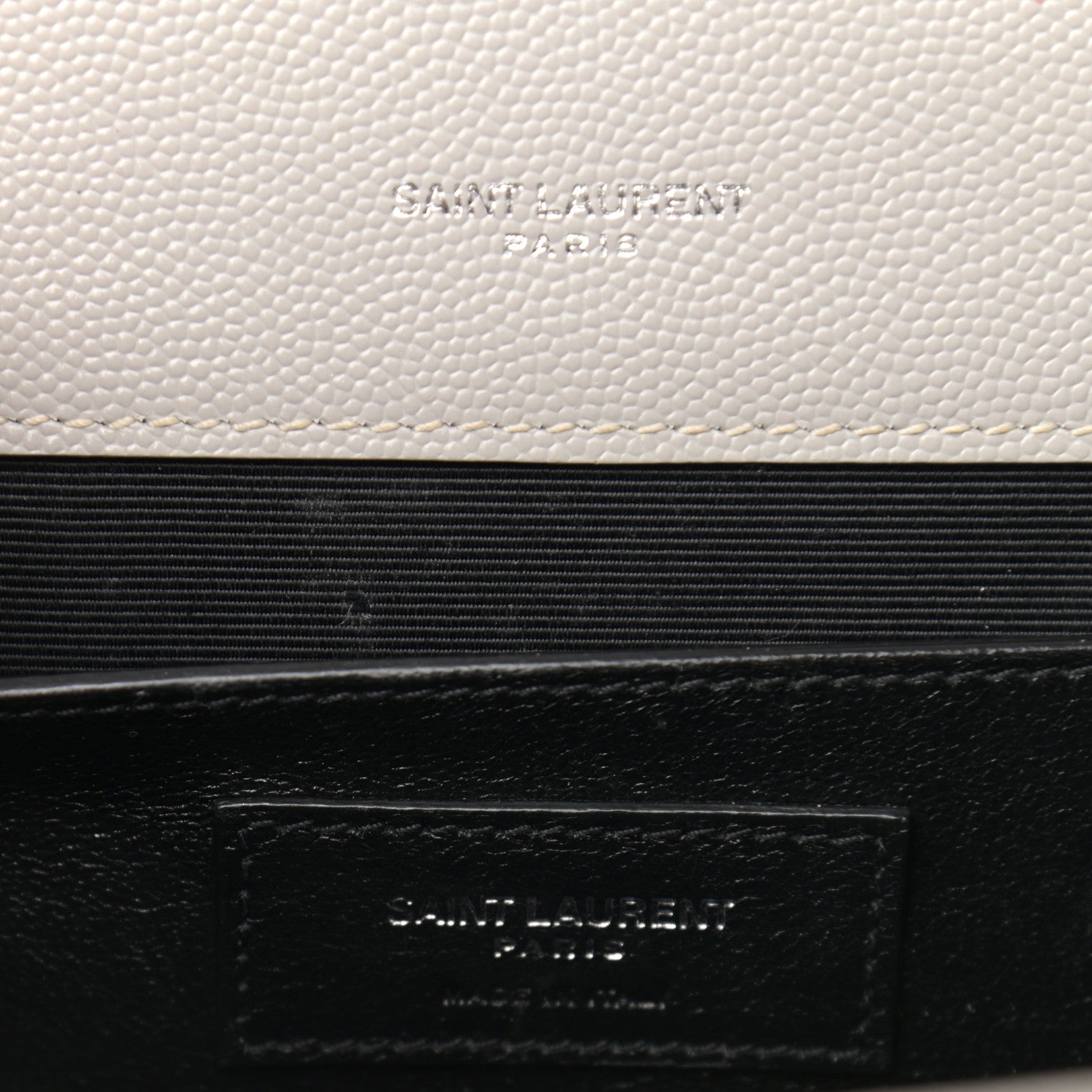Saint Laurent Grain De Poudre Textured Mixed Matelasse Medium Triquilt Monogram Satchel Granite 15 of 18