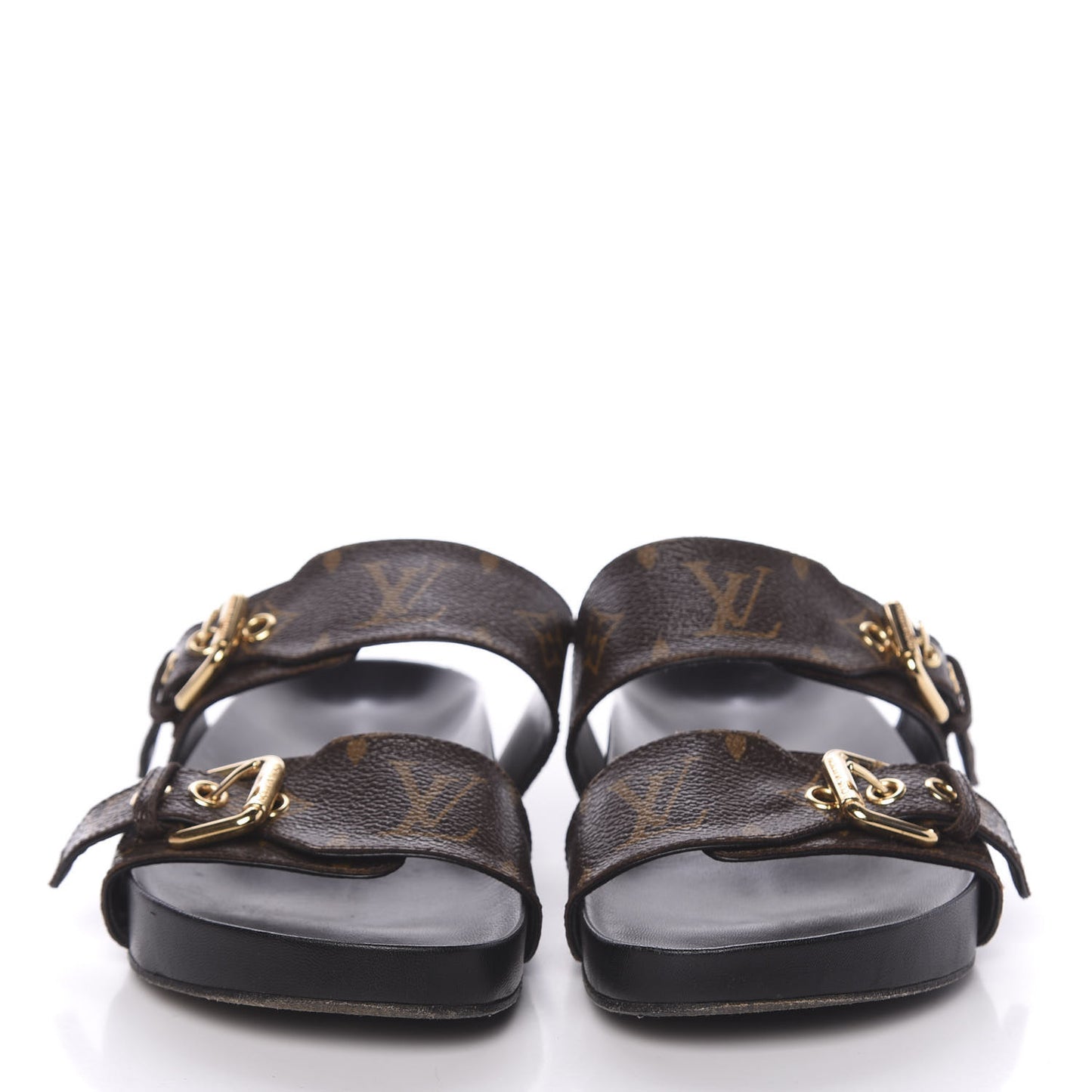 Monogram Bom Dia Mule Sandals 36 Black