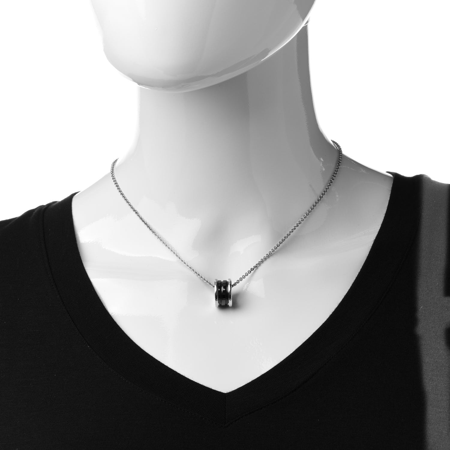 Bulgari Sterling Silver Ceramic Save The Children Pendant Necklace 2 of 8