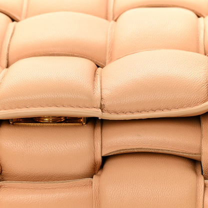 Bottega Veneta Lambskin Maxi Intreccio Padded Chain Cassette Crossbody Bag Almond 14 of 16