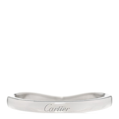 Cartier Platinum Diamond Ballerine Wedding Band Ring 51 5.75 3 of 4