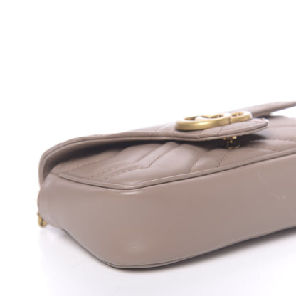 Gucci Calfskin Matelasse Super Mini GG Marmont Shoulder Bag Porcelain Rose 7 of 10