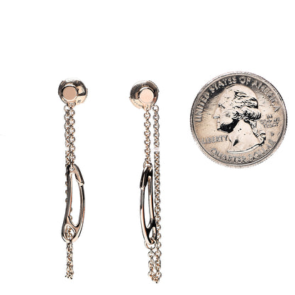Hermes 18K Rose Gold TPM Chaine D'Ancre Punk Earrings 2 of 5