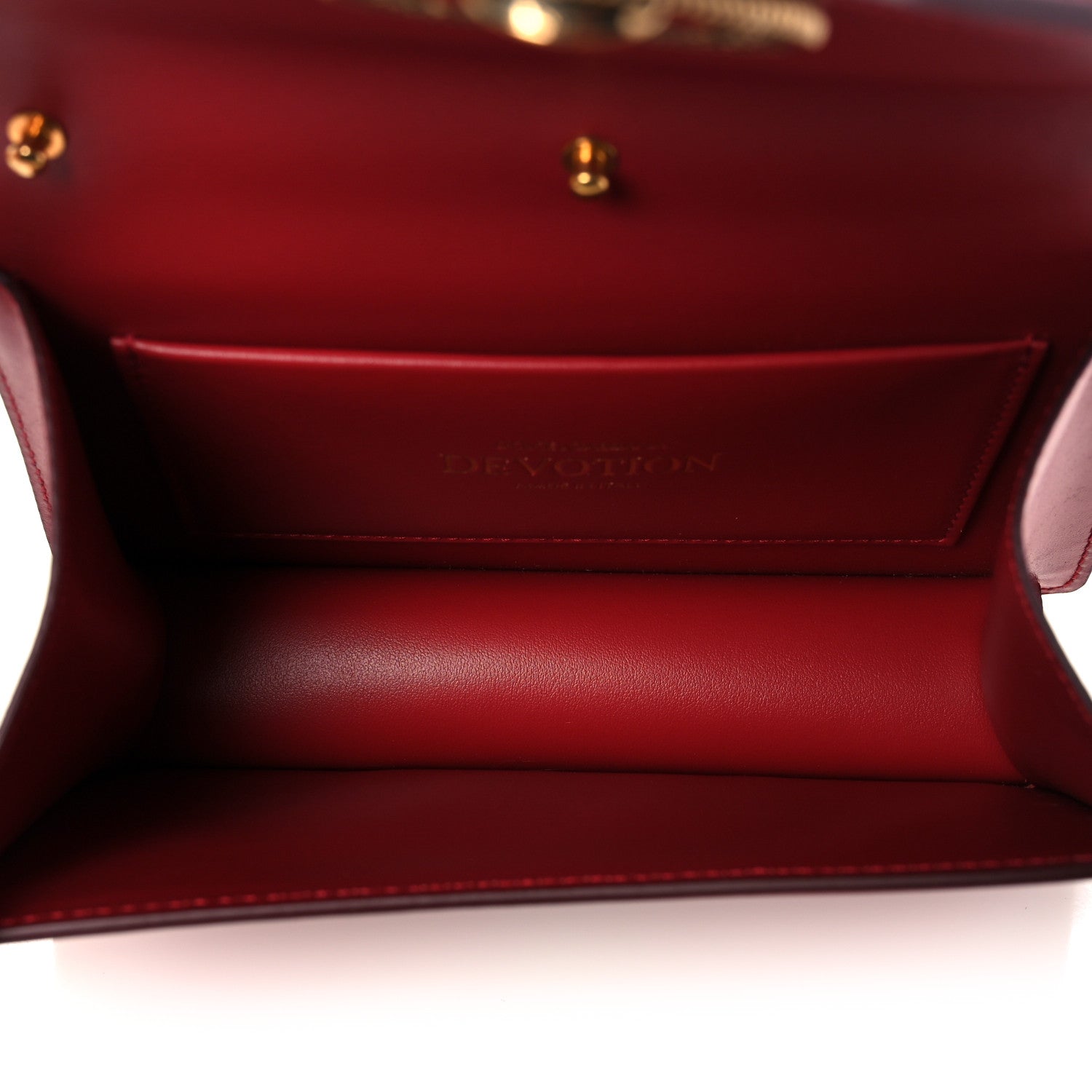 Dolce & Gabbana Smooth Calfskin Small Devotion Envelope Top Handle Bag Red 5 of 10