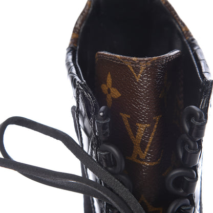 Louis Vuitton Suede Calfskin Monogram Laureate Platform Desert Boots 36 Black 12 of 14