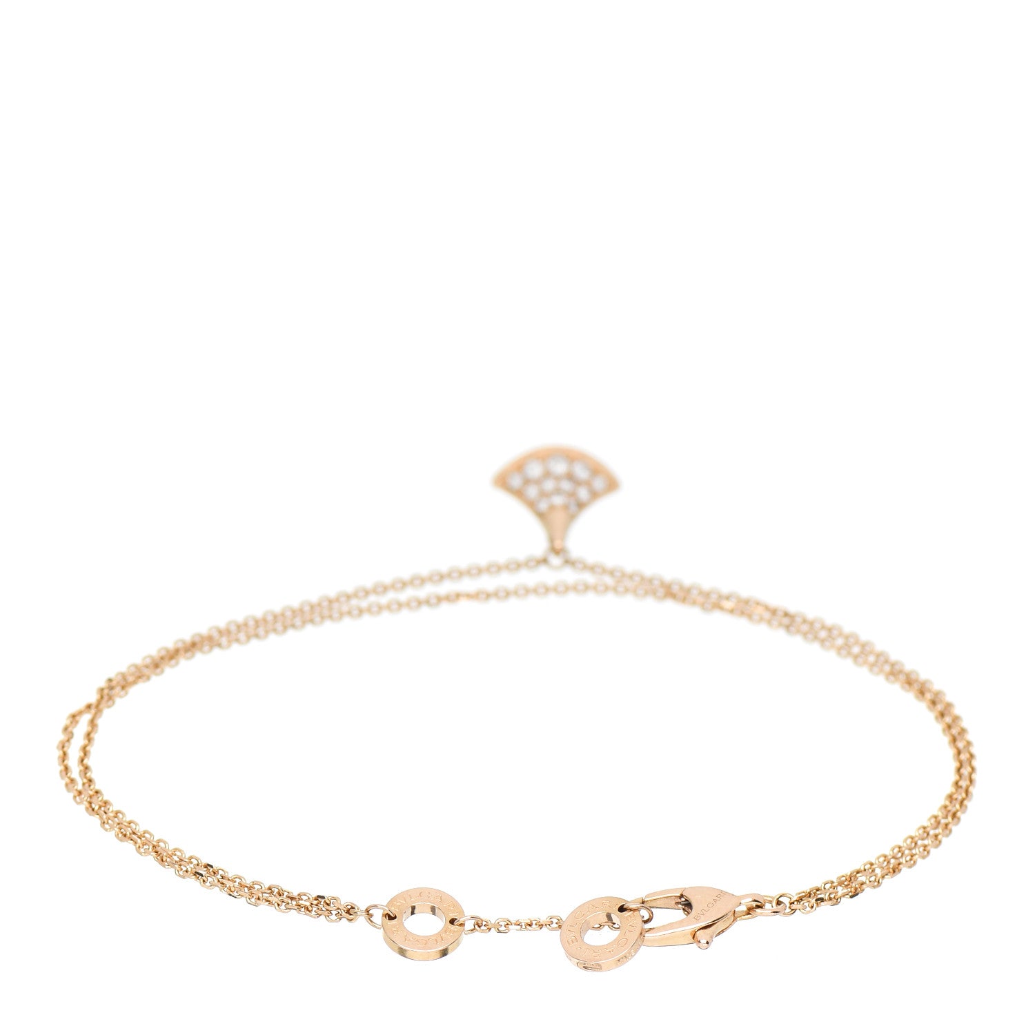 Bulgari 18K Rose Gold Diamond Divas' Dream Bracelet 2 of 4