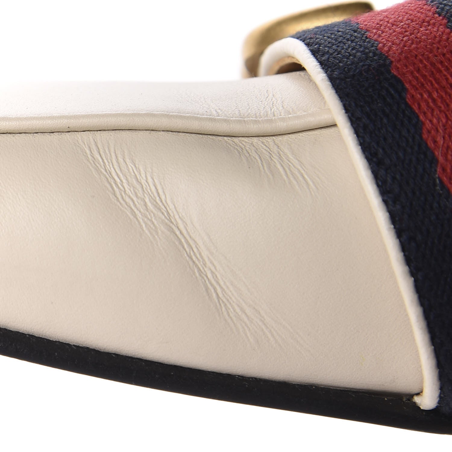 Gucci Calfskin Web Womens Peyton GG Slippers 37 Mystic White 13 of 16