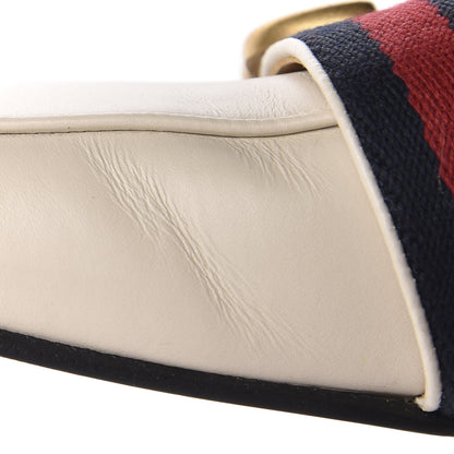 Gucci Calfskin Web Womens Peyton GG Slippers 37 Mystic White 13 of 16