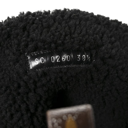 Louis Vuitton Grained Calfskin Shearling LV Beaubourg Ankle Boots 38.5 Black 9 of 9