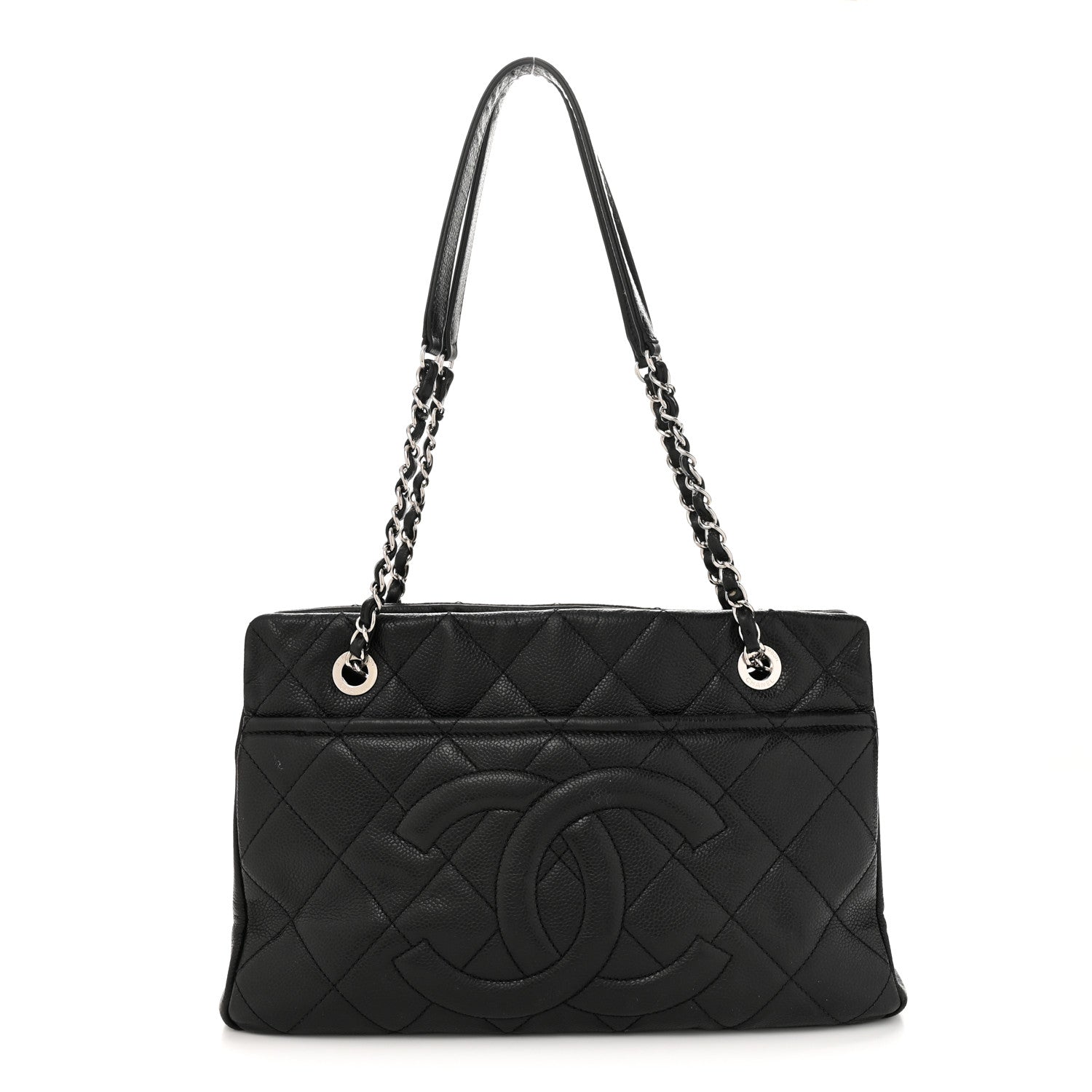 Chanel Caviar Quilted CC Timeless Soft Tote Black 1 of 12
