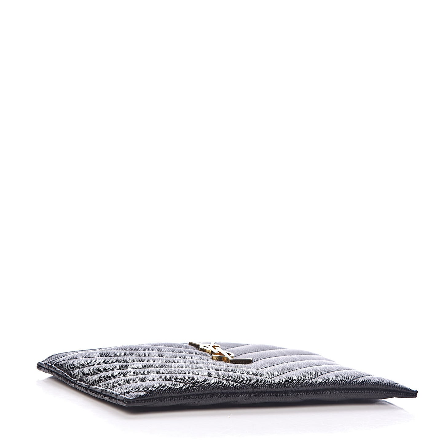 Grain De Poudre Chevron Monogram Bill Pouch Black