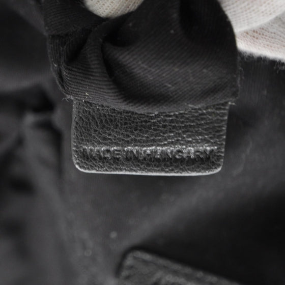 Textured Calfskin Tinhan Hobo Black