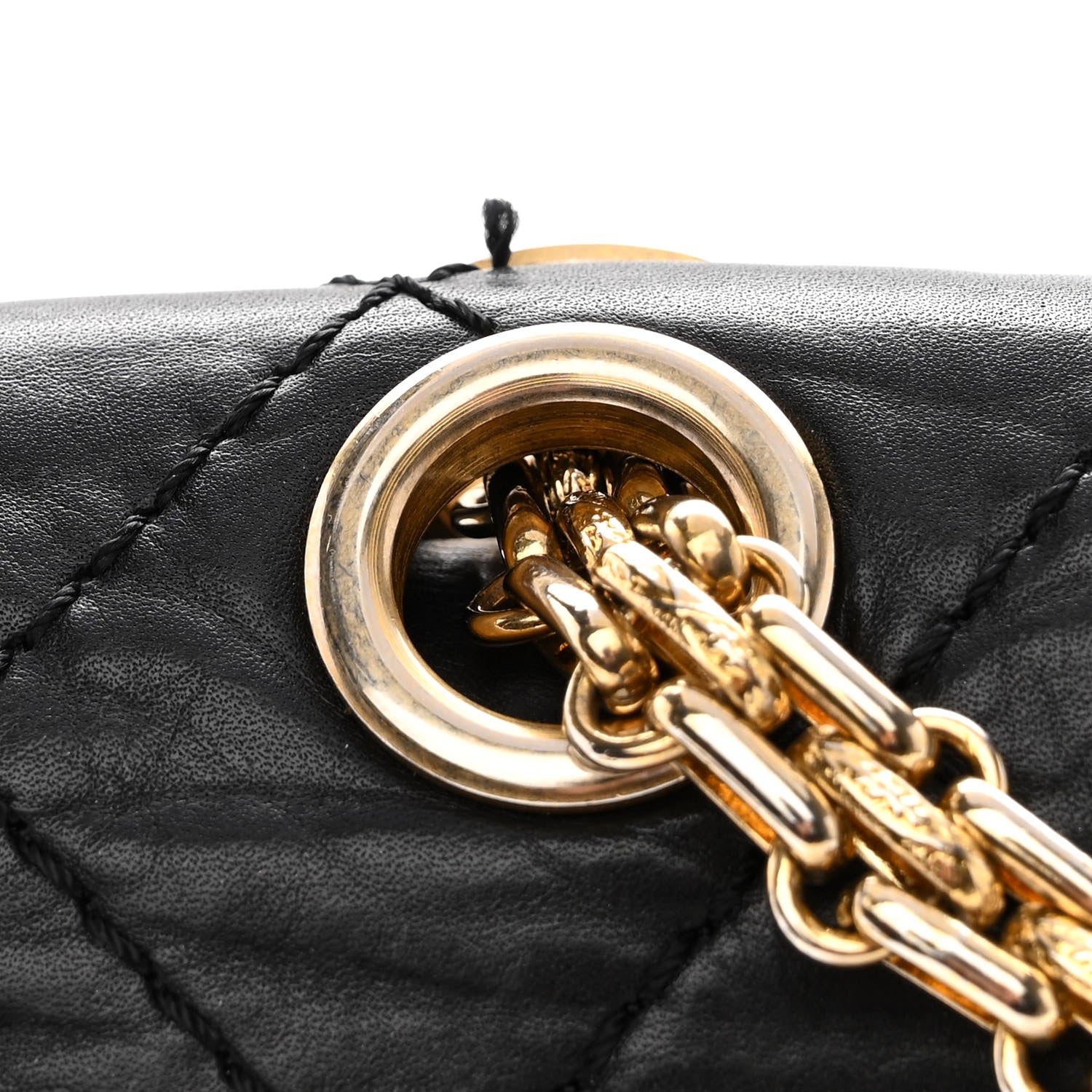 Chanel Aged Calfskin Quilted 50th Anniversary 2.55 Reissue 226 Flap Black 11 of 12