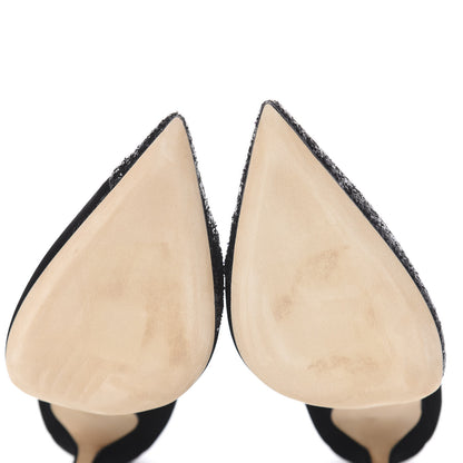 Jimmy Choo Velvet Glitter Love 100 Pumps 36.5 Black 8 of 9