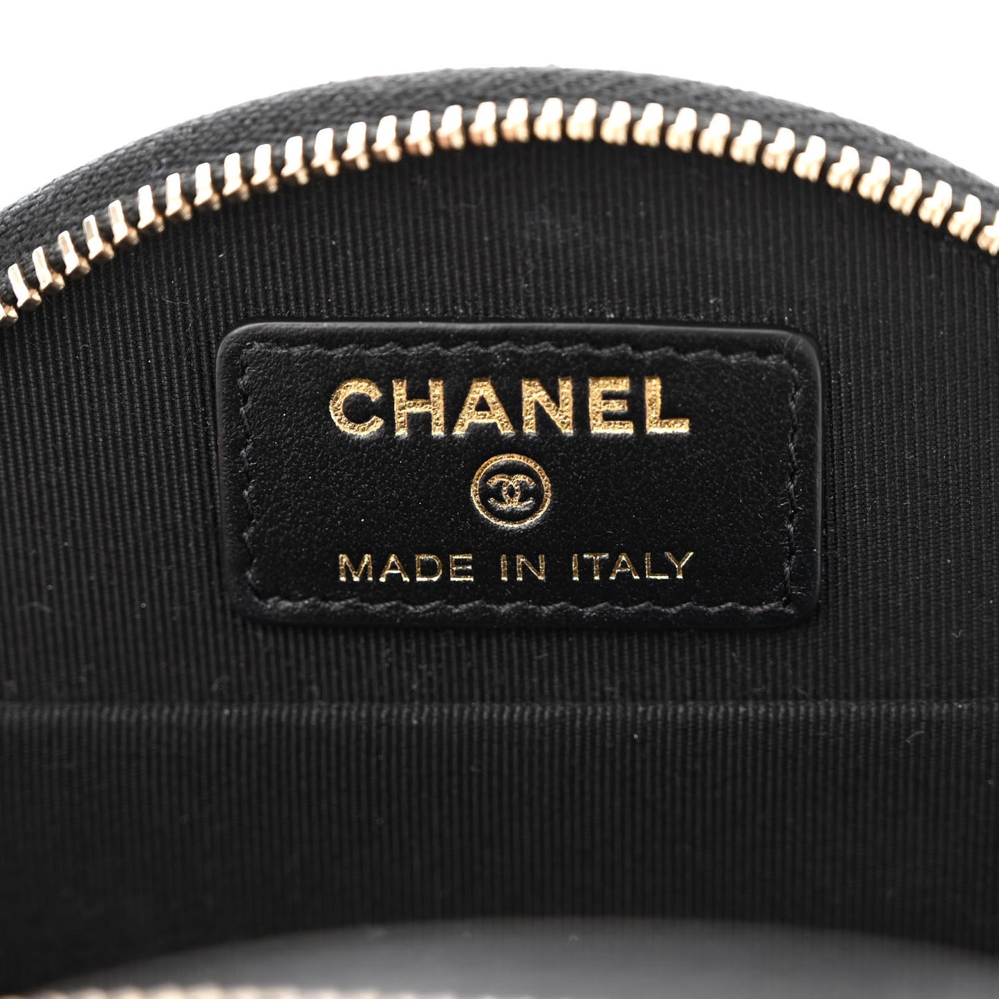 Caviar Quilted Round Handle With Care Vanity With Chain Black