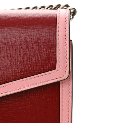 Gucci Azalea Calfskin Enamel Mini Dionysus Chain Wallet New Cherry Red Wild Rose Off White 13 of 15