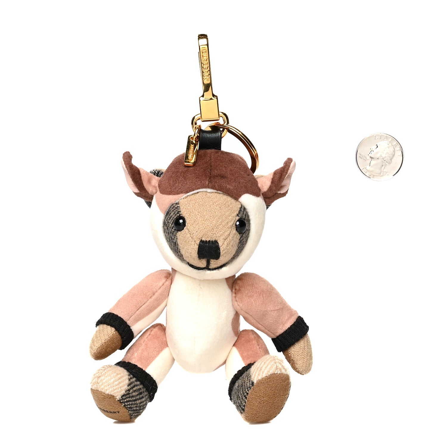 Burberry Cashmere Check Thomas Bear Deer Bag Charm 2 of 4