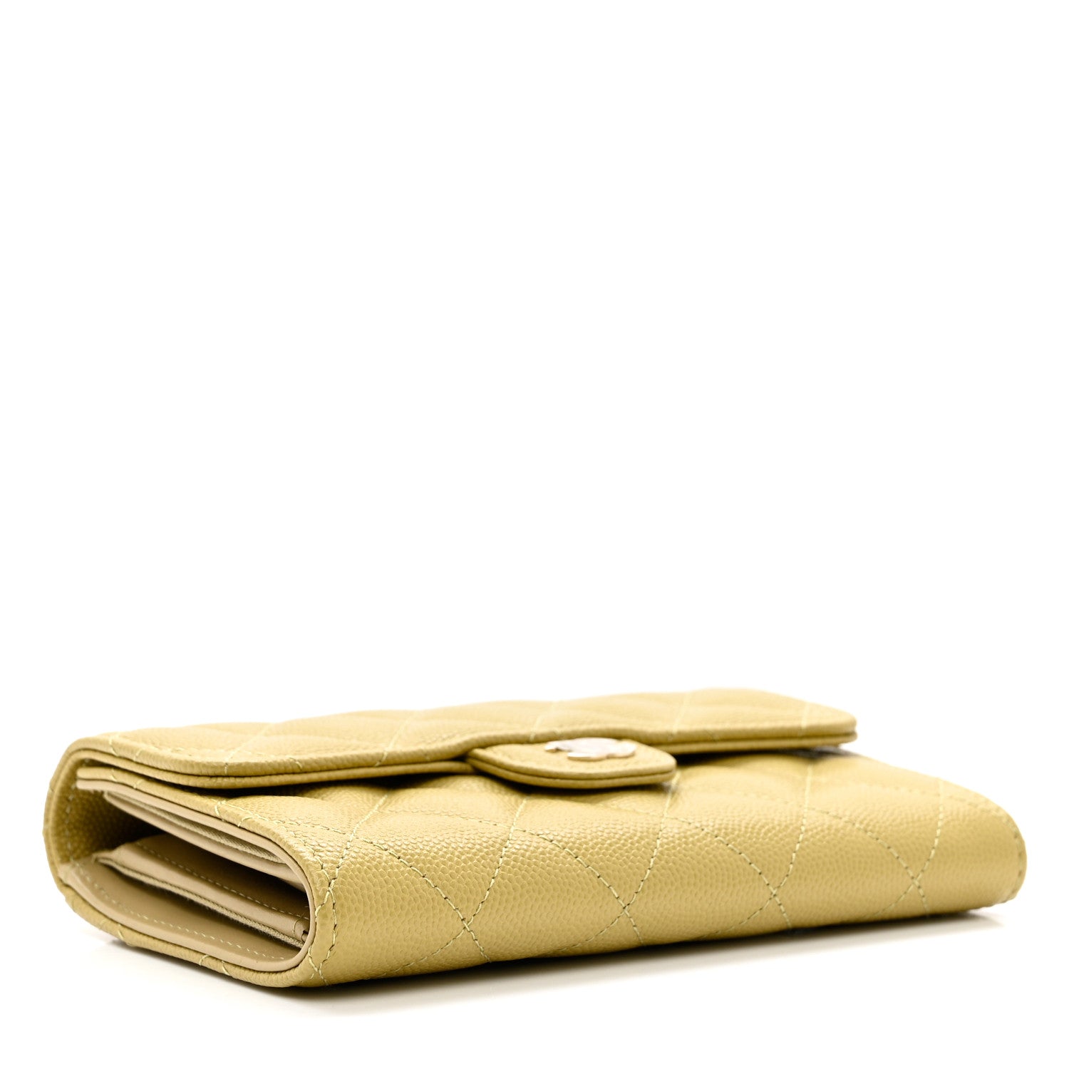 Chanel Caviar Quilted Medium Flap Wallet Green 4 of 8