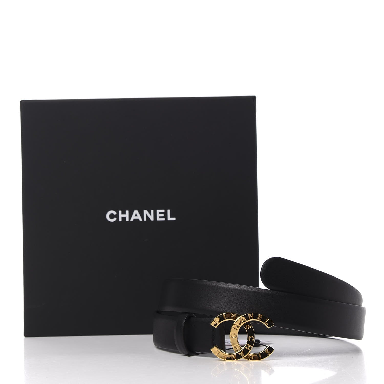 Chanel Calfskin Paris CC Belt 80 or 32 Black 9 of 9