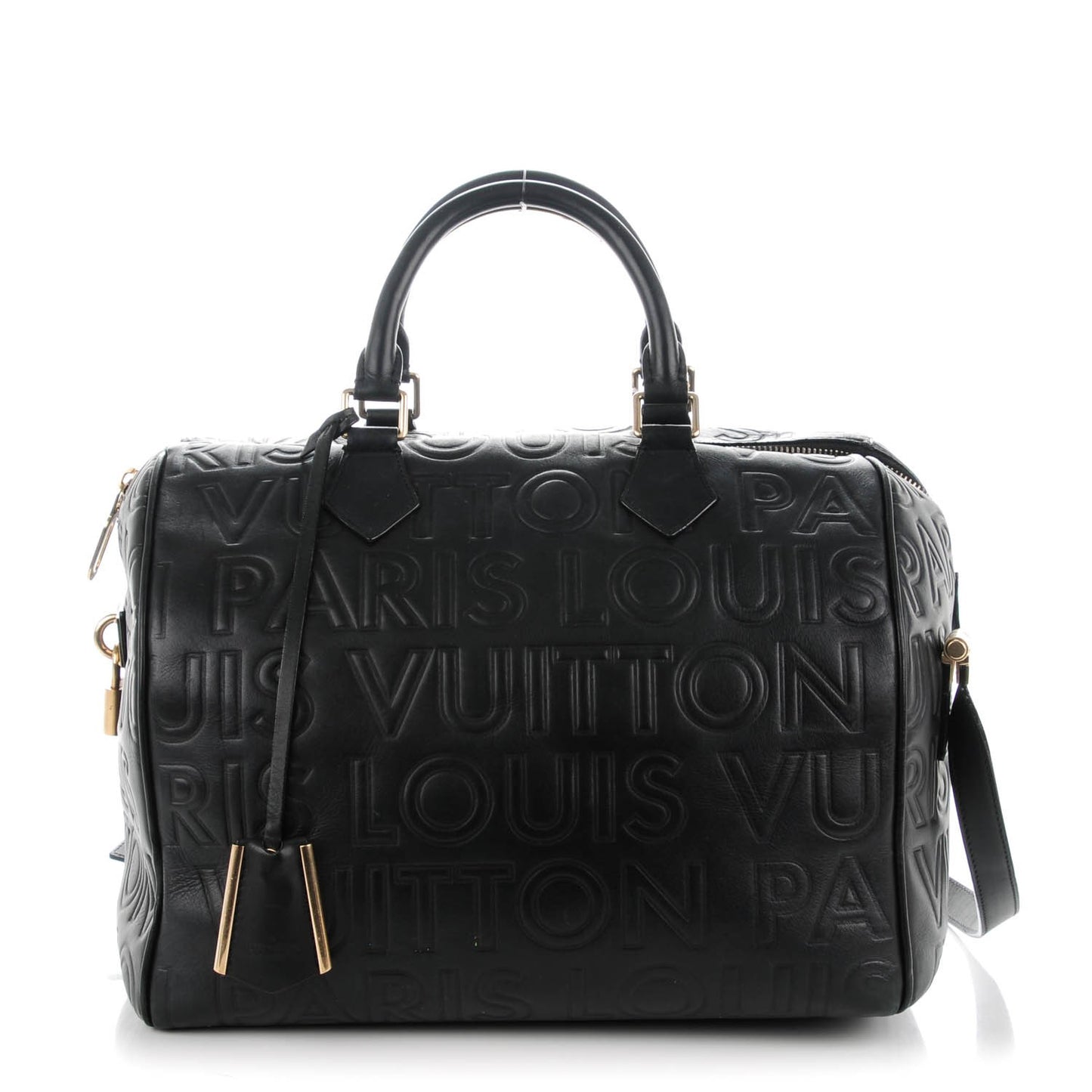 Calfskin Embossed Speedy Cube 30 Black