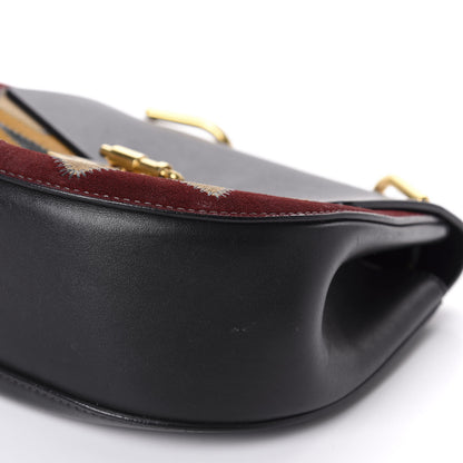 Chloe Suede Calfskin Wonder Woman Patchwork Drew Shoulder Bag Black 7 of 10