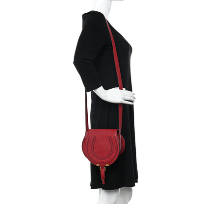 Chloe Calfskin Mini Marcie Round Crossbody Bag Red 2 of 13