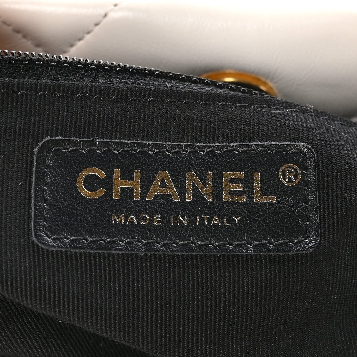 Lambskin Quilted Small Shopping Bag White