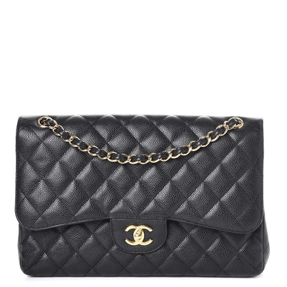 Chanel Caviar Quilted Jumbo Double Flap Black 1 of 11