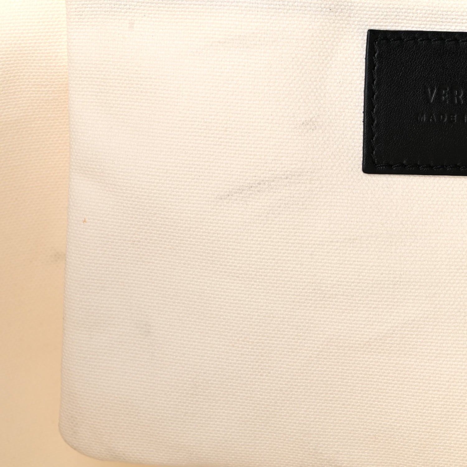 Versace Canvas Logo Tote Black White 17 of 28