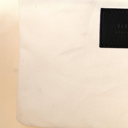 Versace Canvas Logo Tote Black White 17 of 28