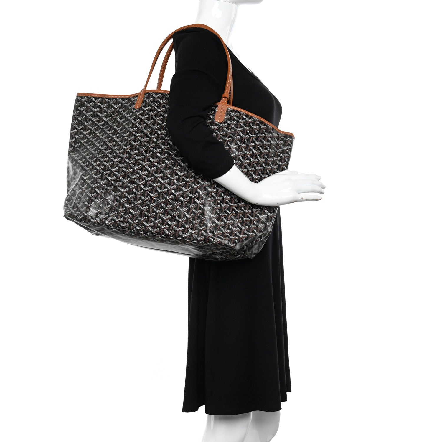 Goyard Goyardine Saint Louis GM Black Gold 2 of 11