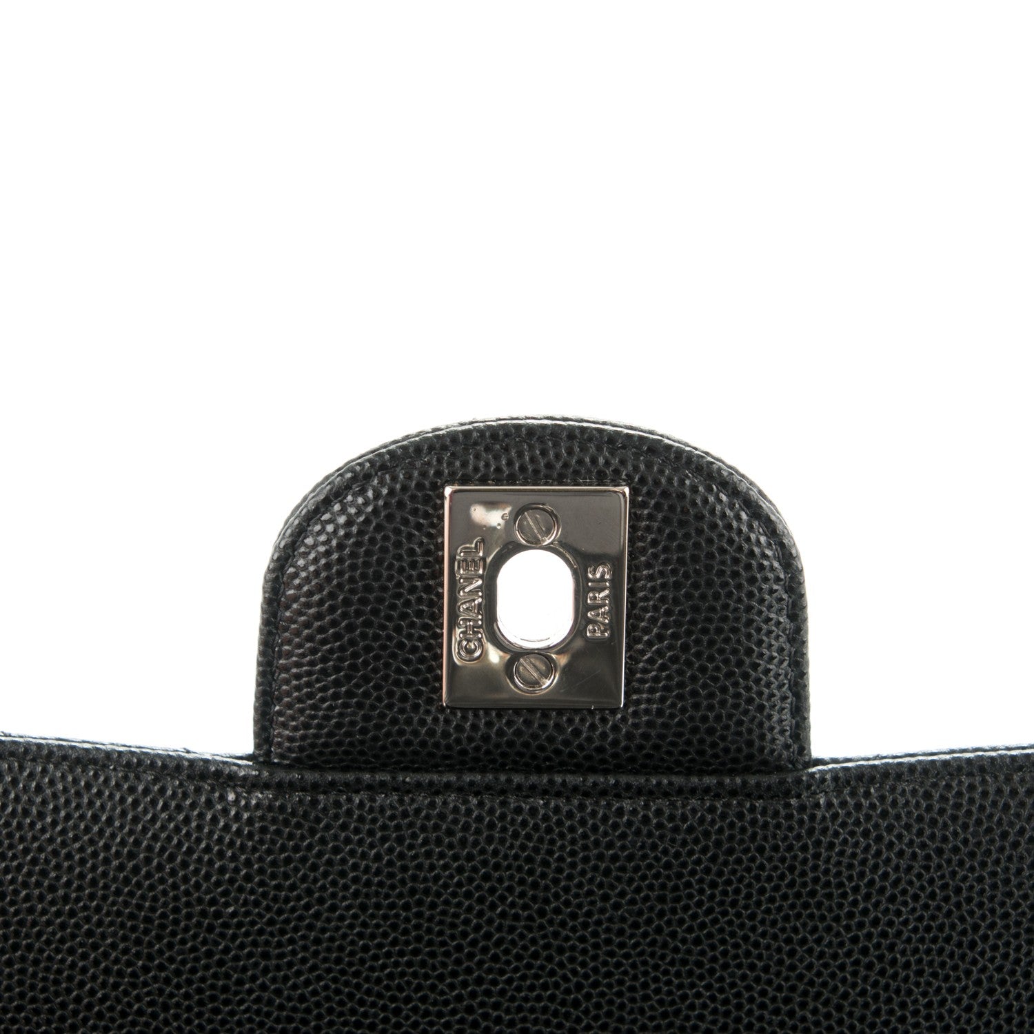 Chanel Caviar Chevron Quilted Mini Square Flap Black 6 of 8