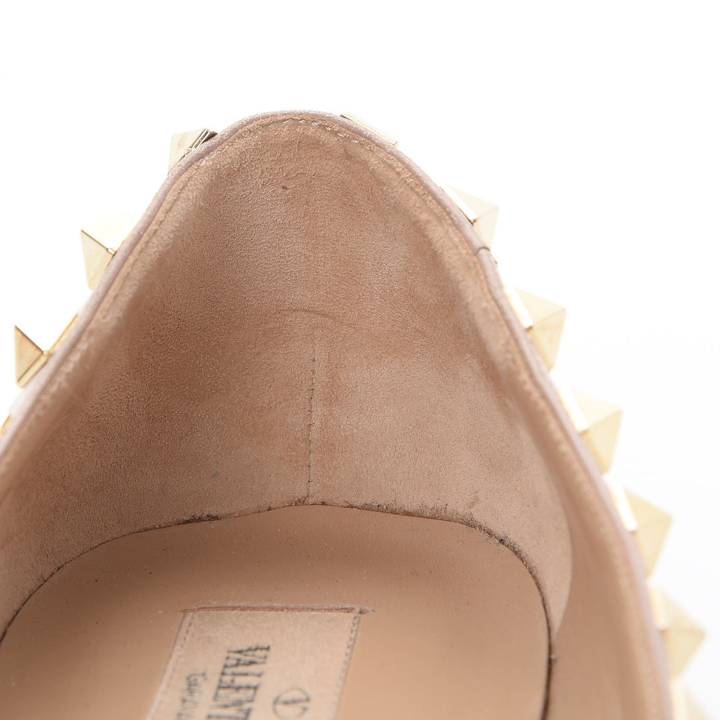 Calfskin Nappa Rockstud Flats 39 Black Poudre