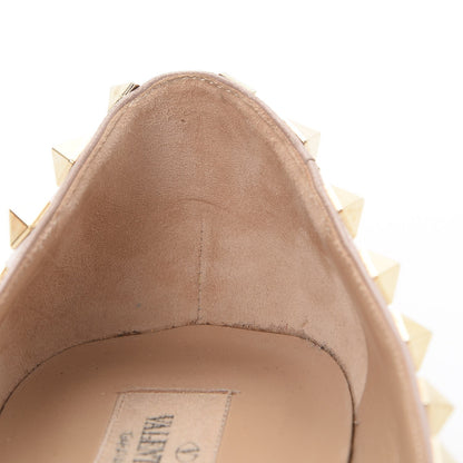 Valentino Garavani Calfskin Nappa Rockstud Flats 39 Black Poudre 12 of 12