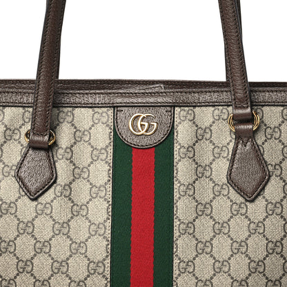 Gucci GG Supreme Monogram Medium Ophidia Shopping Tote Brown 8 of 10