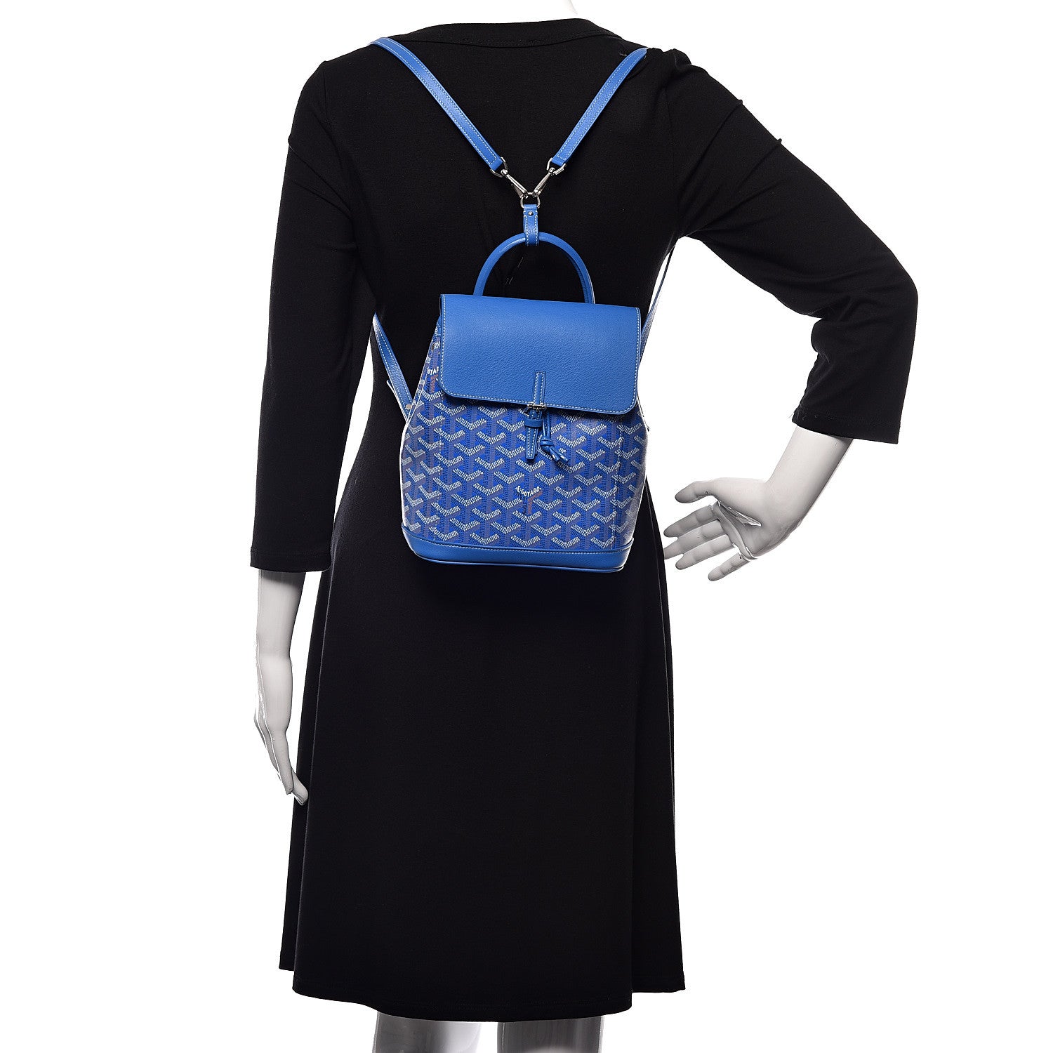 Goyard Goyardine Calfskin Mini Alpin Backpack Sky Blue 2 of 10