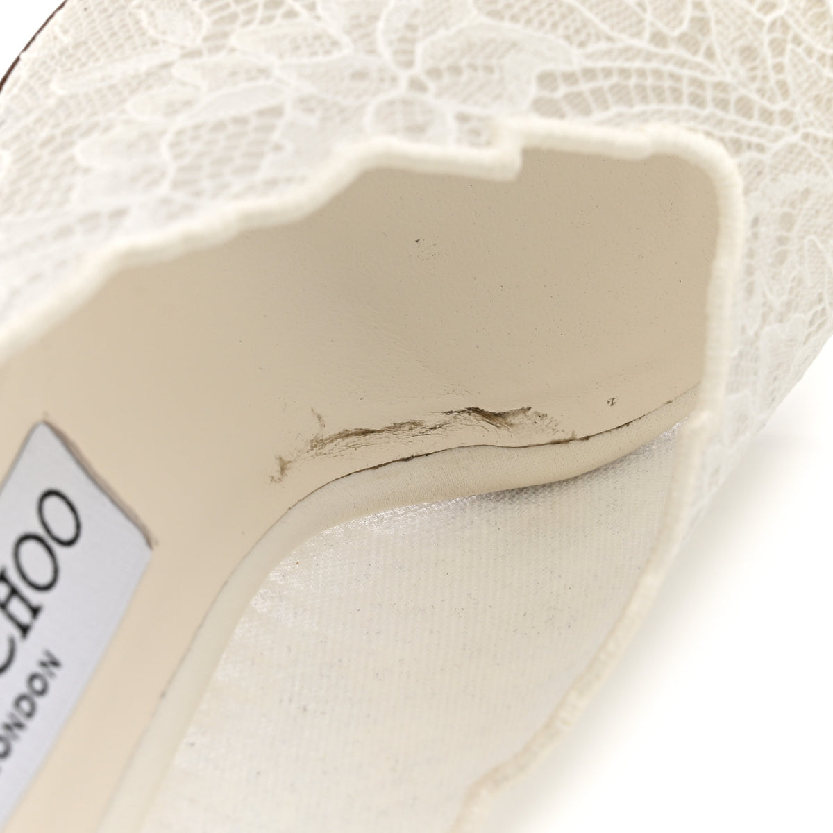Jimmy Choo Satin Lace Faiz 100 Pumps 38 Ivory 8 of 12