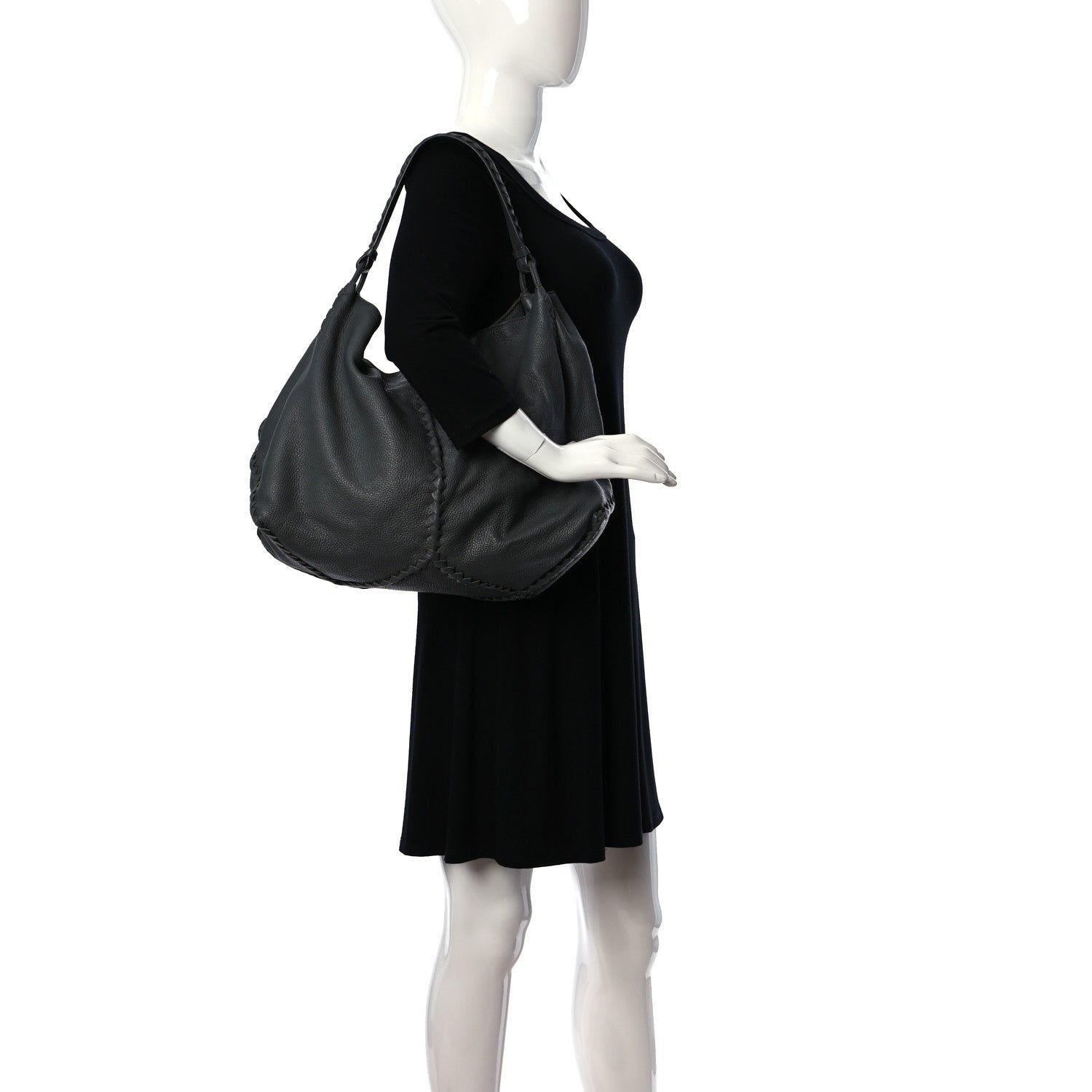 Bottega Veneta Washed Cervo Deerskin Large Hobo Grey 2 of 9