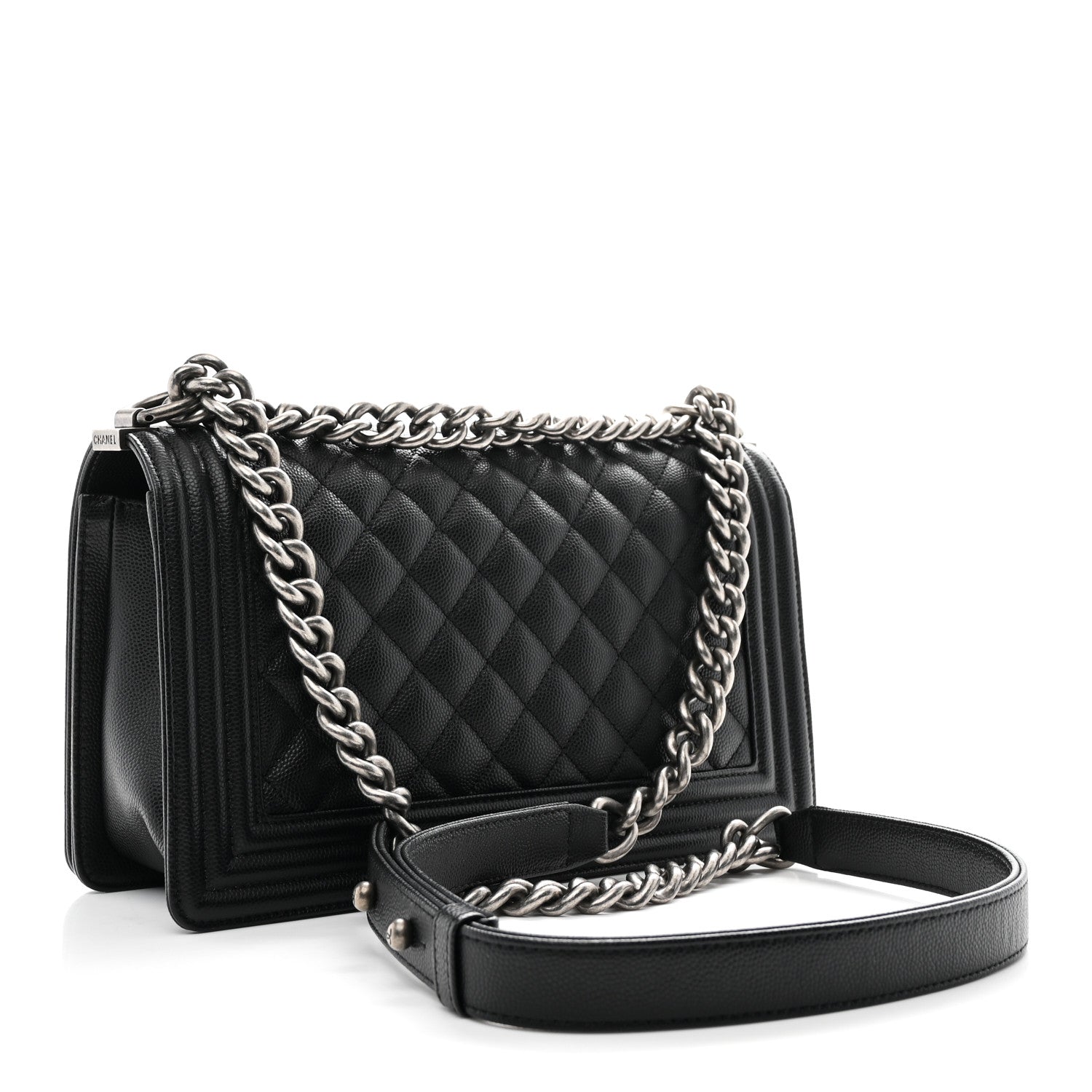 Chanel Caviar Quilted Medium Boy Flap Black 3 of 11