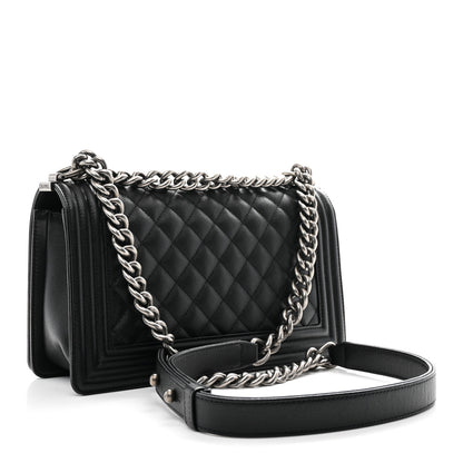 Chanel Caviar Quilted Medium Boy Flap Black 3 of 11
