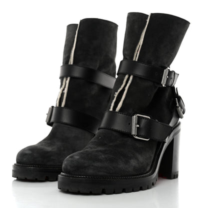 Christian Louboutin Calfskin Bouclette Viyonce 70 Boots 37.5 Black 3 of 8