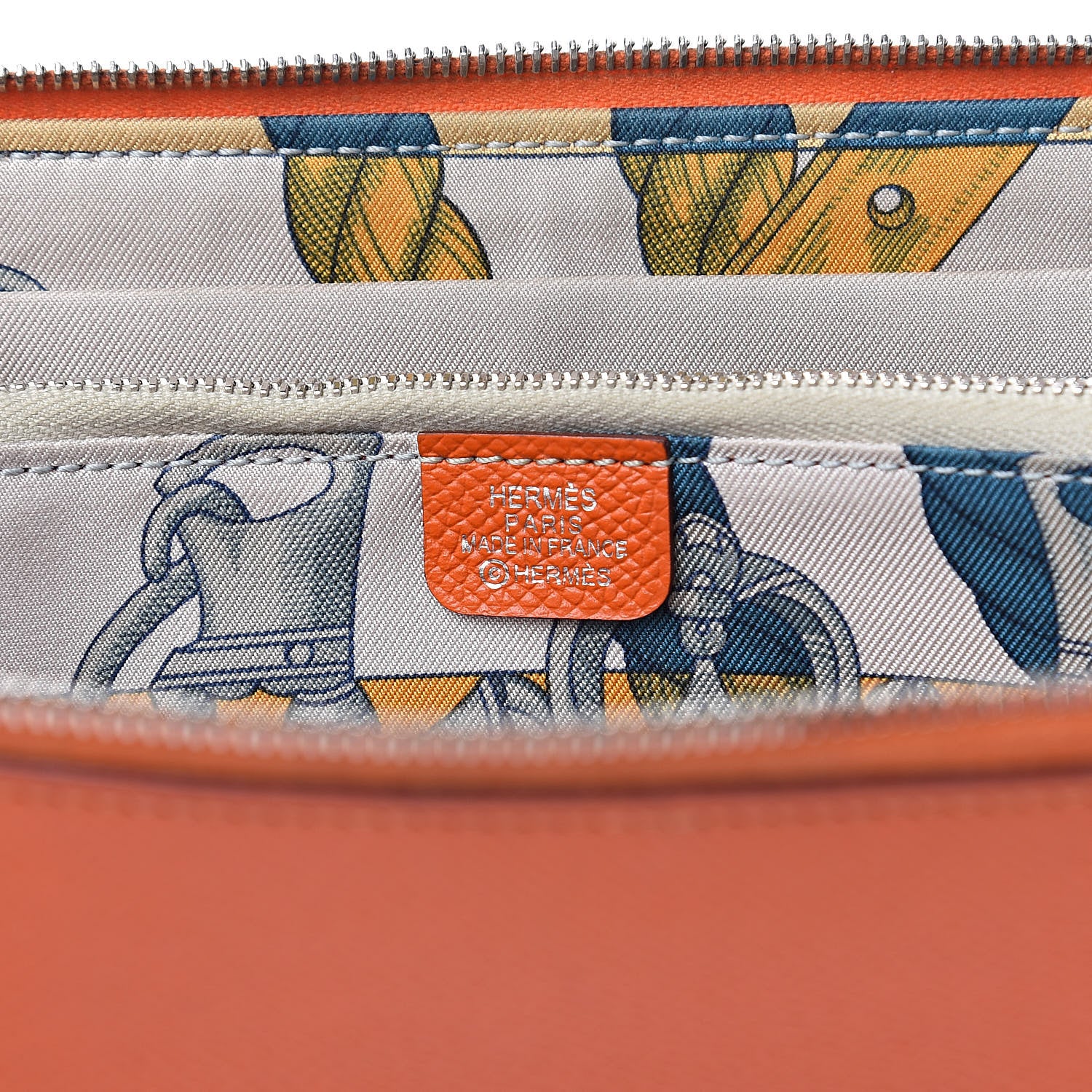 Hermes Epsom Silk'in Wallet Feu 6 of 14