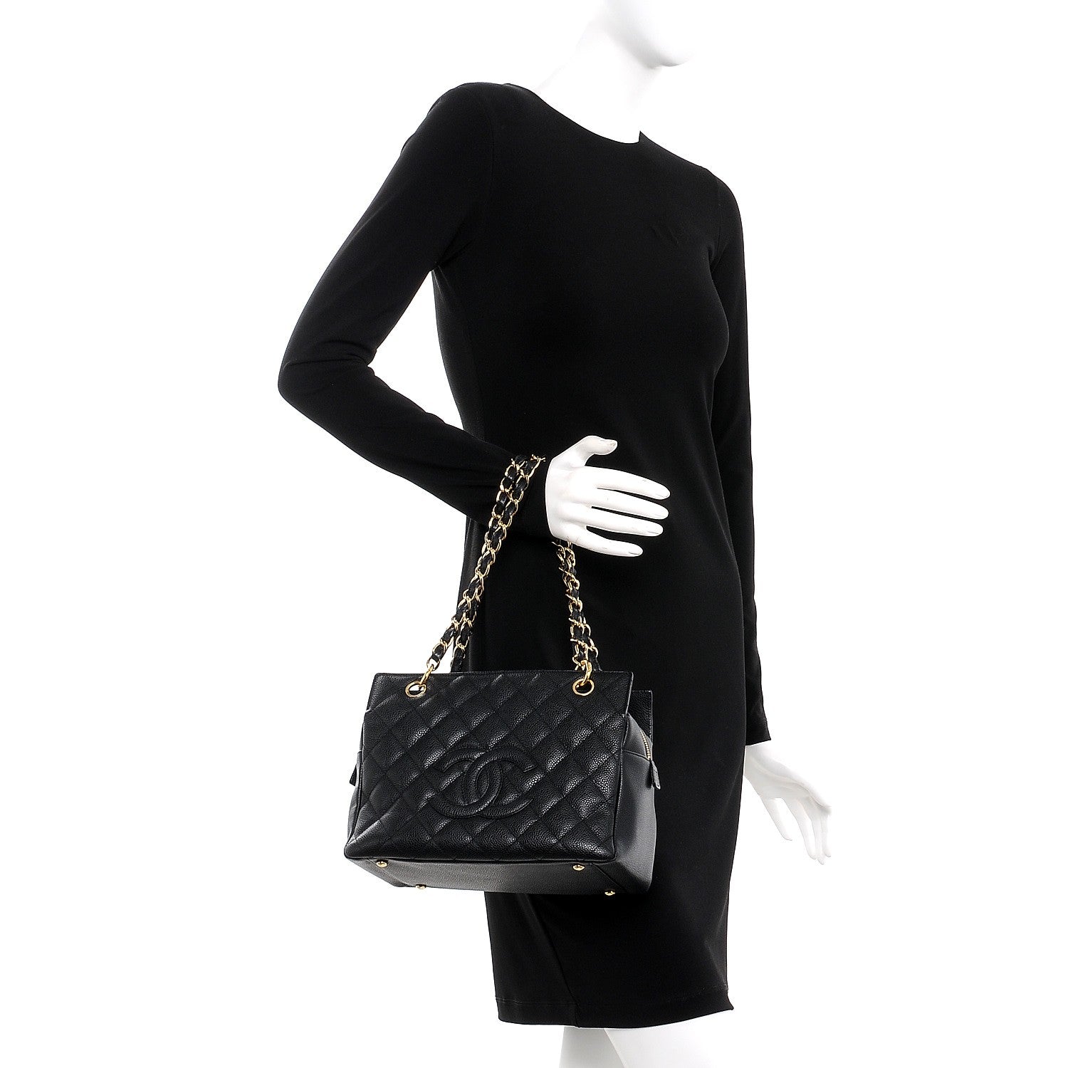 Chanel Caviar Quilted Petit Timeless Tote PTT Black 2 of 9