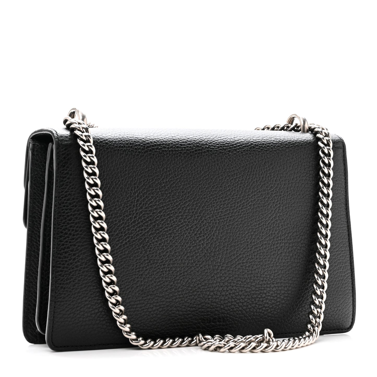 Pebbled Calfskin Small Dionysus Shoulder Bag Black