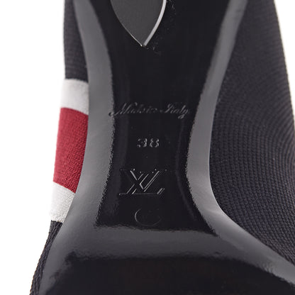Louis Vuitton Stretch Fabric Heart Sock Ankle Boots 38 Black 6 of 9