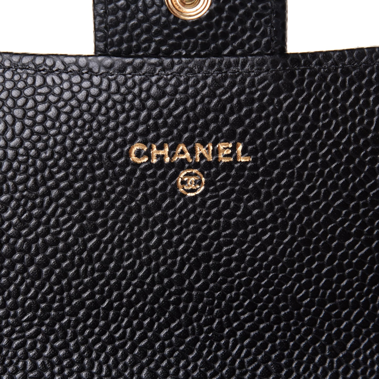 Caviar Quilted Large Gusset Flap Wallet Black