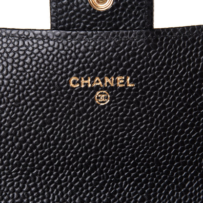Chanel Caviar Quilted Large Gusset Flap Wallet Black 6 of 9