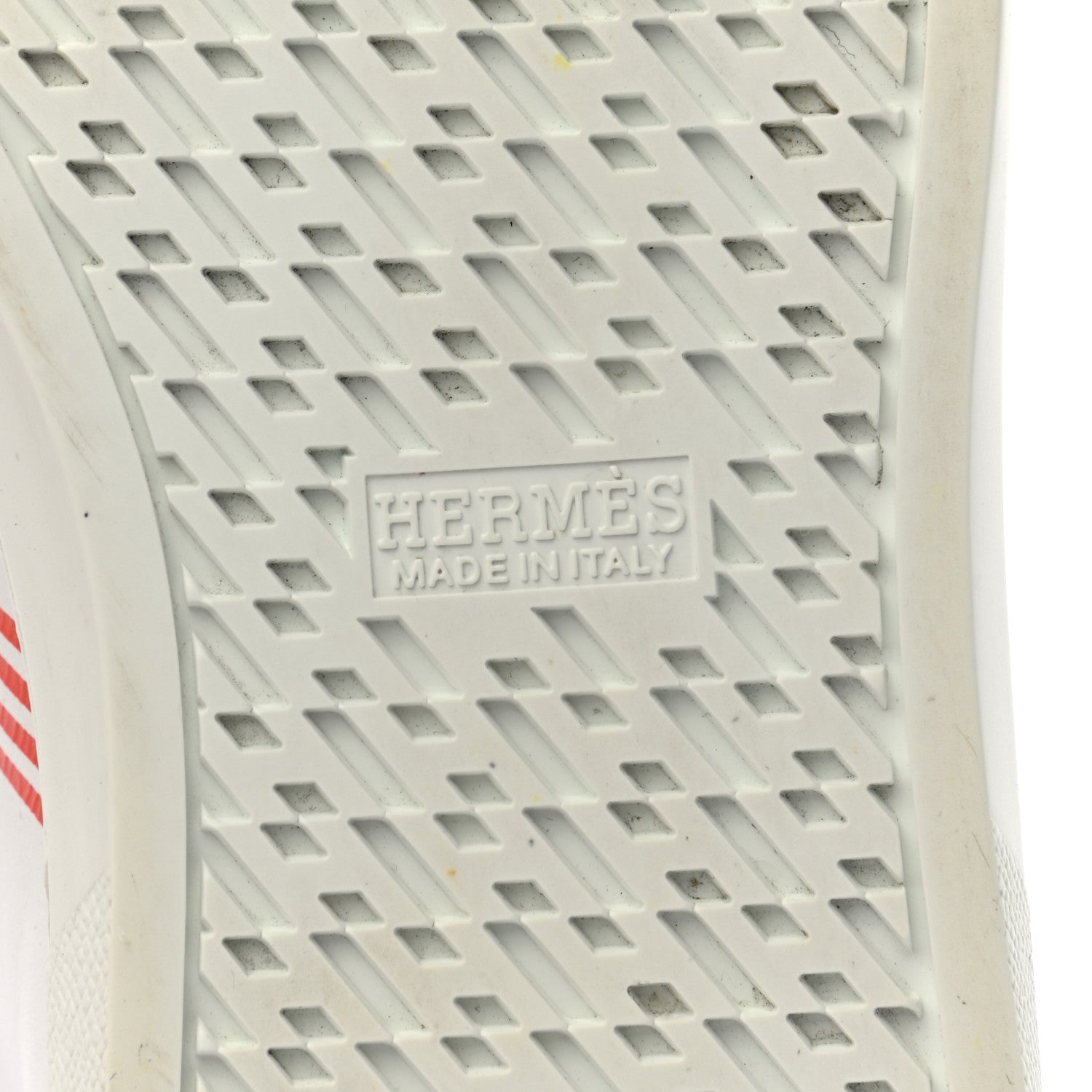 Hermes Calfskin Womens Advantage Sneakers 36.5 White Orange 6 of 10