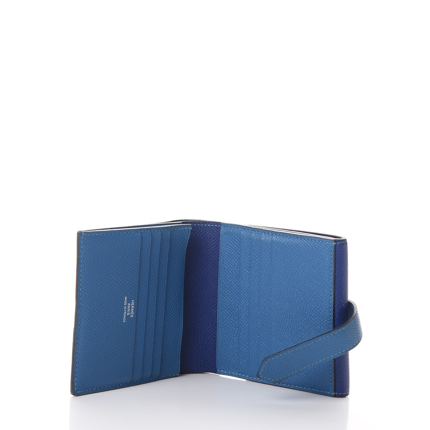 Hermes Epsom Bi-Color Bearn Recto Verso Wallet Bleu Electrique Mykonos 5 of 9