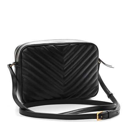Saint Laurent Calfskin Matelasse Monogram Lou Camera Bag Black 3 of 11